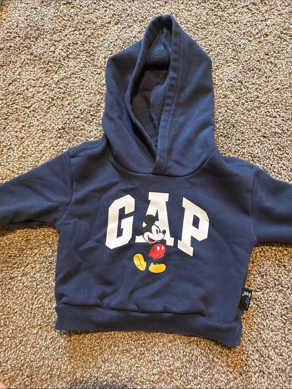 Baby GAP Navy Hoodie with Mickey Mouse Graphic